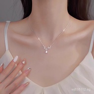 Girlfriend's big birthday gift collarbone chain‍PT950Women's Pendant Necklace­Zhou Platinum Wheat Ea