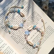 BLUE STARFISH BRACELET - STARFISH BRACELET - SHELL BRACELET - BEACH BRACELET - SHELL BRACELET - BEAC