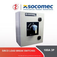 Socomec Sirco M2 Type 63A / 100A 3 Pole Isolator with METAL Enclosure Box (W250mm x H200mm x D120mm)