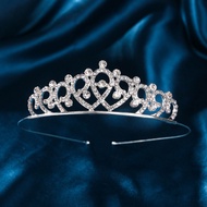 Kids Crystal Crown Headband Rhinestone Wedding Tiara Headband Marriage Crown for Party Kids