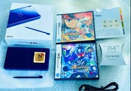 NDS Lite 深藍色系列 with box ndsl 送 R4 card ⭐️送流星洛克人 + 閃電11人 有盒套裝 一買即玩 good condition 👍 日本原裝機 gameBoy Adv