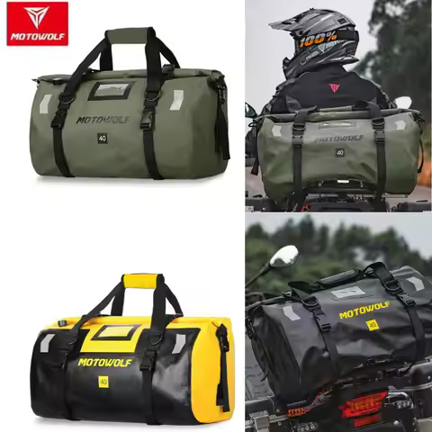 Motowolf 40L/66L/90L Motorcycle Bag Waterproof Rear Backpack Motocross Luggage Bag Touring Biker Tai