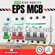 [READY STOCK-hot sale]EPS Mcb 1P 2P 3P Mcb 6A 10A 16A 20A 32A 40A 63A [SIRIM APPROVEL] [100%ORIGINAL