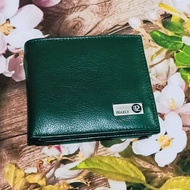 กระเป๋าสตางค์หนังแท้ สีเขียวโลโก้สีเงิน กระเป๋าผู้ชาย กระเป๋าcostin กระเป๋านำโชค ของขวัญวันเกิดช