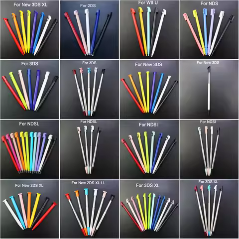 YUXI 1Set Plastic&Metal Touch Screen Stylus Pen Game Console Pen for NDSL NDSi NDS WIIU 2DS 3DS XL L