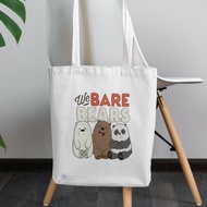 We Bare Bears canvas &amp; woven tote bag 2YBH