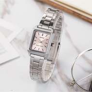 นาฬิกา CASIO รุ่น LTP-V007D-4E นาฬิกาผู้หญิง สายสแตนเลส หน้าปัดชมพู - ของแท้ 100% รับประกันสินค้า 1ปีเต็ม