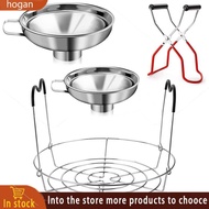 【hogan】4 Pieces Canning Kit, 1PC Canning Rack+ 1PC Canning Jar Lifter Tong+ 2PC Canning Funnels, Can