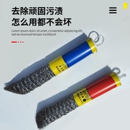 Steel Wire Ball Iron Brush Iron Pot Stainless Steel Wire Brush Long Handle Cleaning Brush Iron Wire 