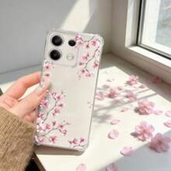 1 ชิ้น เคสโทรศัพท์ลายดอกซากุระสีชมพูสร้างสรรค์ โปร่งใส กันกระแทกสี่มุม ดีไซน์ขอบยกสูง สำหรับ Google 