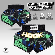 Dijual Celana Muay Thai Anak Hook Fight Gear CTK002, Muay Thai Shorts Kids, Celana Muaythai Anak