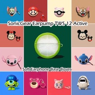 【imamura】For SonicGear Earpump TWS 12 Active Case Couple Cute cartoon Soft Silicone Earphone Case Casing Cover NO.4