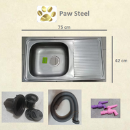 Bak cuci piring Wastafel Stainless 75x42 cm