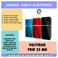 POLYTRON KULKAS 2 PINTU PRW25MN PINTU KACA POLYTRON PRW 25 MN INVERTER