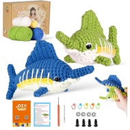 HOCHESLO 2PCS Crochet Kit for Beginners, Animal Crochet Kits with Step by Step Videos, Easy Beginner