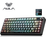 Aula F75 MAX Wireless Mechanical Keyboard with TFT Screen and Knob, Gasket Keyboard in 75% Layout, H