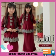 🔥SET IBU DAN ANAK🔥Kebaya Melati Kids Baju Kebaya Satin Cantik Kebaya Plain Baju Raya Sedondon Women Clothes Byreefa