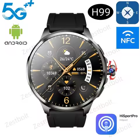 Original H99 Smart Watch Android Watches 1.95inch Amoled Screen Men's Smartwatch With 190° Rotary Ca