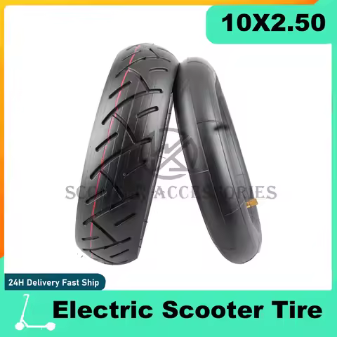 10 Inch 10x2.50 Pneumatic Tire With 10x2.50 Thick Inner Tube For Zero 10X,Kugoo M4 Pro Dualtron Elec