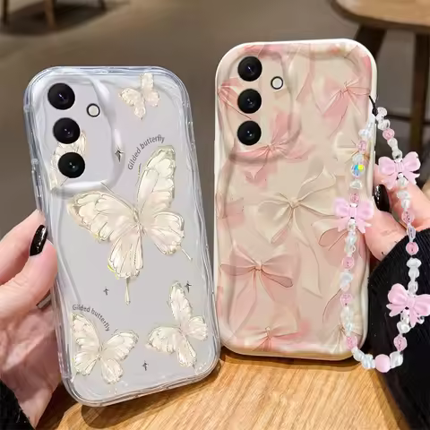 Bow Butterfly Chain Case For Huawei Honor 400 200 90 Lite 300 Pro X9B X8C X8A X8B X7B X6A X6C X6B X7