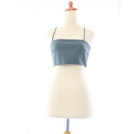 VL15519 Love Bonito dark green jaelia simple strap crop top| Veloved.id