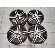 Used Rims-Velg Hsr Ne5 Ring 16pcd 4x100 Black Polish