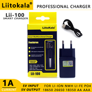 Liitokala Lii-100 3.7V 1.2V 3.2V 3.85V 18650 18350 18500 14500 26650 AA AAA NiMH Lithium-Battery Charger