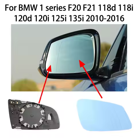 Rearview Wing Mirror Car Left/Right Side Blue Glass Heated for BMW 1 F20 F21 118d 118i 120d 120i 125
