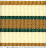 S.I.C. SIC-1002 Striped Grosgrain Ribbon, 1.2 inches (30 mm) C/#8 Crab x Cream x Green, 1 Roll (30 m