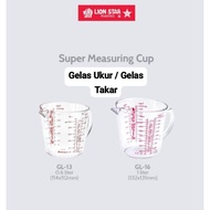 Lion Star Plastics Thick Plastic Measuring Cup Measuring Glass Cup With Handle 600ml 1000ml Size/ 0.
