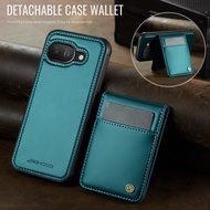 Detachable Wallet Leather Case for Google Pixel 9 Pro XL Google 9A Magnetic Card Holder Flip Cover