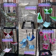 (Pre-Order) Sugar Glider sleeping pouch set  in cage （预订）定制睡袋配套