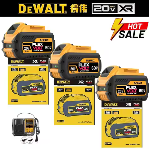 100% Original DeWALT 20V/60V 9.0Ah Power Tool Battery DCB206 DCB205 DCB200 DCF887 DCG405 DCD791 DCF9