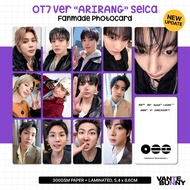 [OT7 Ver] ARIRANG Selca Photocards | Jungkook V Taehyung Jimin RM Jin Suga JHope | Fanmade Photo Car