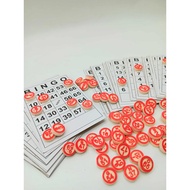 set of bingo game cards and Bingo Number Chess Games