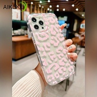 Pink Leopard Print Phone Case For OPPO A73 A53 A53S A31 A9 A5 2020 R17 R15 F11 5G 4G Air Bag Soft Ca