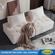 YOOK Lazy Sofa Tofu Sofa Block Combination Italian Internet Celebrity Style Simple And Casual Single