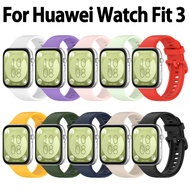 Silicone Strap For Huawei Watch Fit 3 Smart Watch Colorful Replacement Huawei Watch fit3 Band Soft Sport Bracelet Wristband