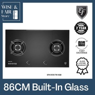 EF Built-In Glass Gas Hob | The Italia 86CM EFH9720TNVGB 2 Burner Gas Hob | PUB/LPG