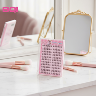 BQI 10 rows large capacity, easy-to-use trilogy glue-free removable false lashes with tweezers.  BQI