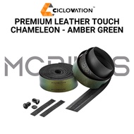 Ciclovation Bar Tape Premium Leather Touch - Chameleon - Amber Green