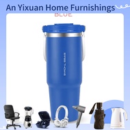 ready stock，siapSwiss Thomas Thermos Bottle 900ML Stainless Steel Tumbler with Handle and Straw Doub