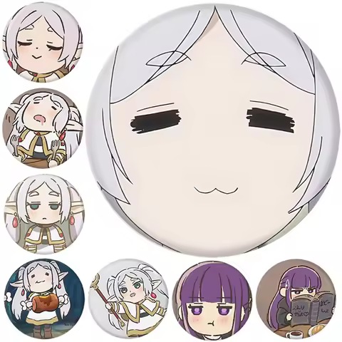 Anime Frieren: Beyond Journey's End Frieren Eisen Cosplay Badge Pin SPTE Tinplate Brooch Prop