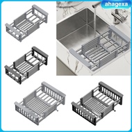 [Ahagexa] over Sink Dish Rack Stainless Steel Dish Drainer for Pots Fruits Utenil Pans