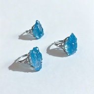 Aquamarine Ring Blue Gemstone Natural Stone Ring AAAA Grade Aquamarine Fashion Jewelry Gift