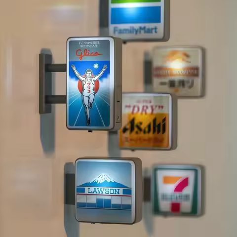 1pc Dotonbori Glico 711 Lake Kawaguchi-ko Town Lawson Advertising Store Sign Lightboard Photo Spot F