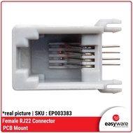 4P4C Female RJ22 Connector PCB Mount Telephone Connector 4P4C Right Angle