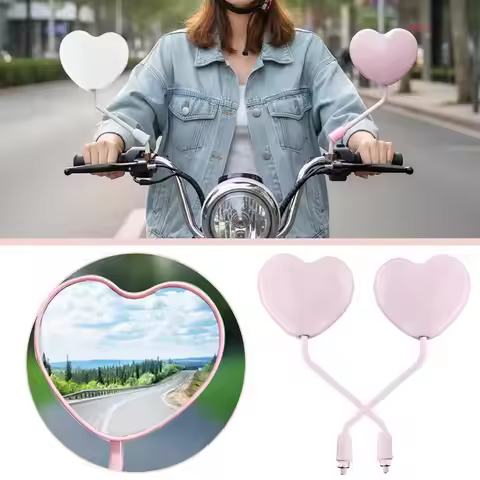 Electric Bike Rearview Mirror HD Universal Cute Heart Shape Reflector For Yadea Aima Electric Scoote