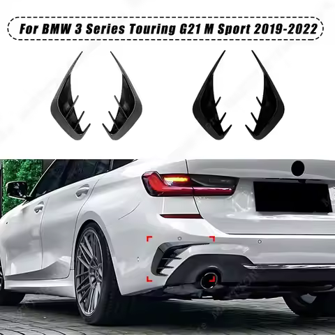 For BMW 3 Series G21 Rear Bumper Side Canards Splitter Air Vent Outlet Cover Trim 330i 320i 330e M34