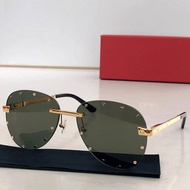 Trend 2023 Luxury Rimless แว่นตากันแดด Carti Shades ผู้หญิงตกแต่งแว่นตาผู้ชายขับรถ CT8158แฟชั่น Glas